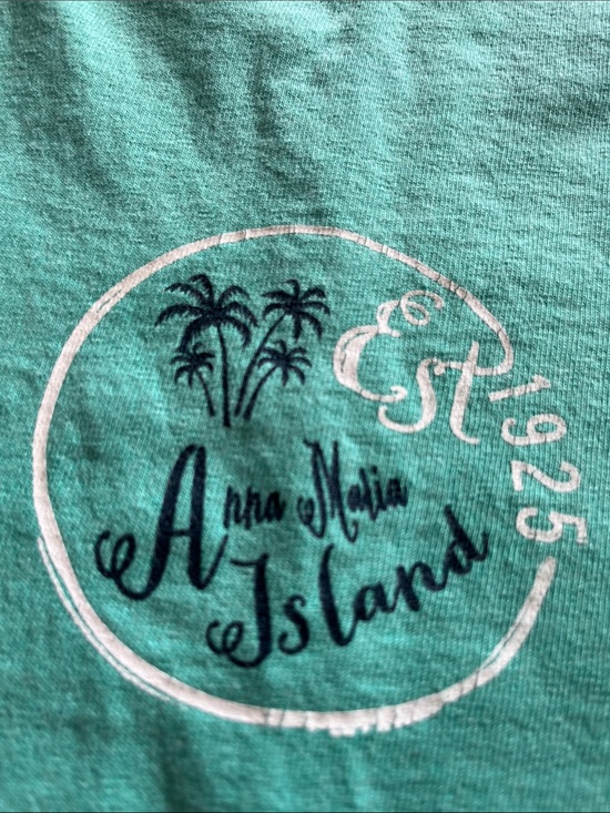 Gildan Tops - Vintage Anna Maria Island Florida Mint Green Long Sleeve Graphic Tee Size Small